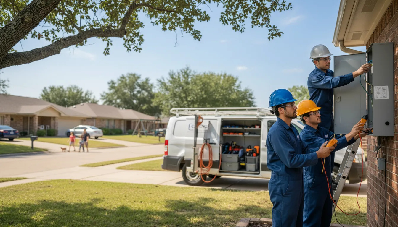 Certified electrician providing emergency electrical services in Ryan, OK